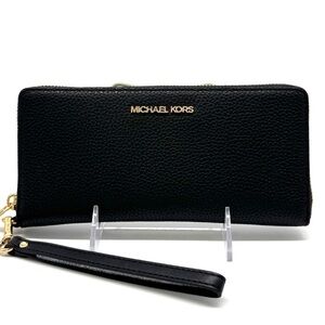 Michael Kors Large Continental Wallet Wristlet Black